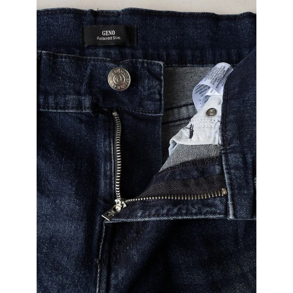 True Religion Geno Relaxed Slim Men’s W31 L34 Stretch Blue Denim Jeans